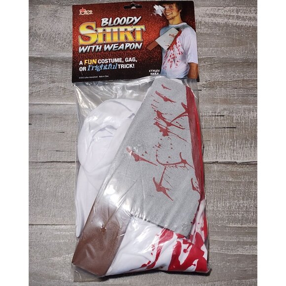 Bloody Shirt with Cleaver Shirt Costume Loftus International Gag Halloween NWT - Picture 1 of 5